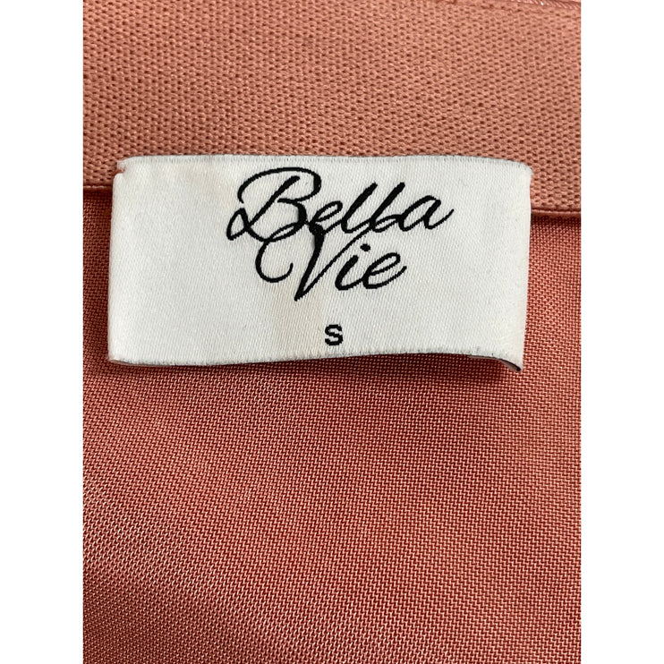 Bella Vie Women's Pink Silk Satin High Waisted Flowy A Line Maxi Skirt Size S