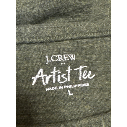 J.Crew Artist Tee Women's Green Long Sleeve Knit Basic Boat Neck T Shirt Top L