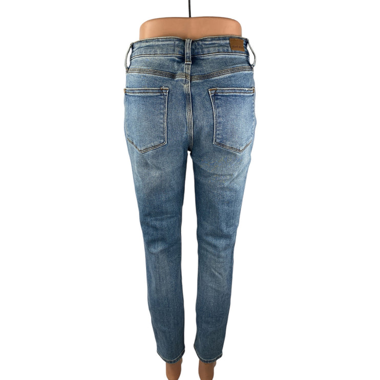 Judy Blue Women's Blue Mid Rise Medium Wash Skinny Ankle Denim Jeans Size 26