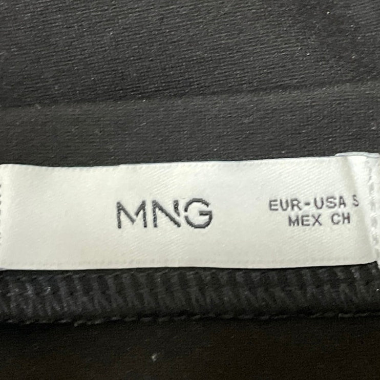 MNG Mango Black High Waisted Front Slit Midi Maxi Straight Pencil Skirt Size S
