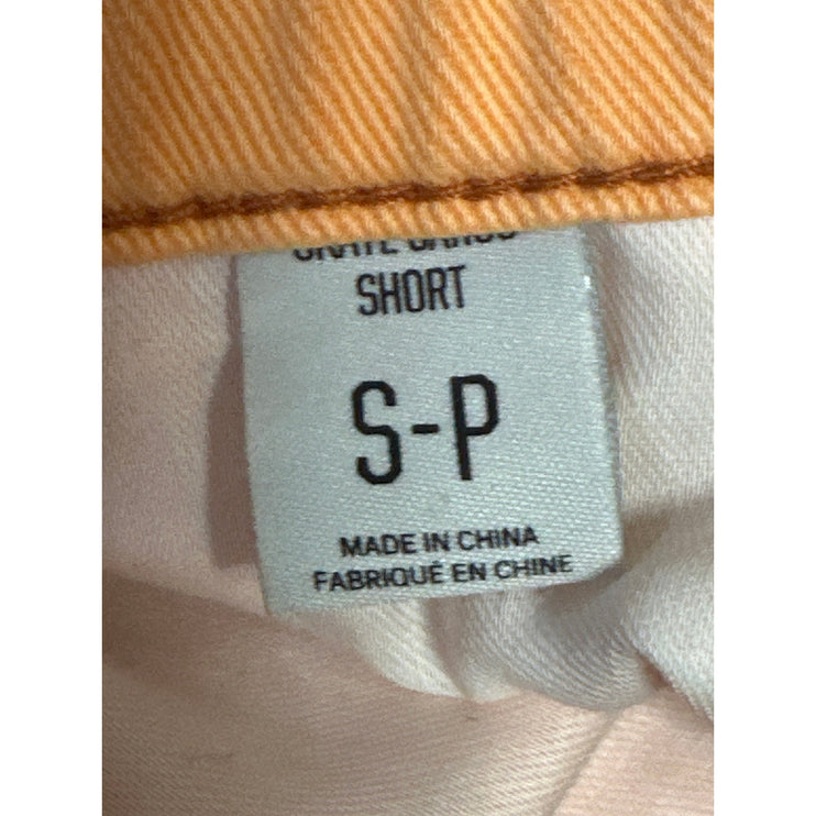 Urban Outfitters BDG Women's Orange Frayed Raw Hem Straight Leg Cargo Shorts S
