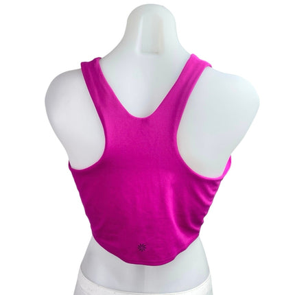 Athleta Pink Sleeveless Racerback High Neck Yoga Tank Athletic Crop Top Size L