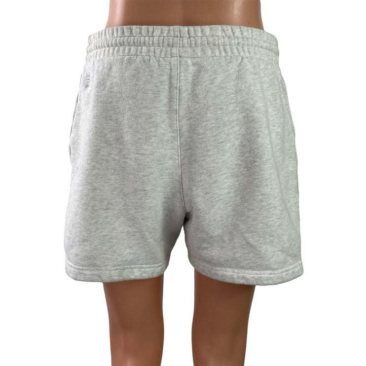 Aritzia Tna Cozy Fleece Women's Gray Drawstring Elastic Waist Lounge Shorts Sz M