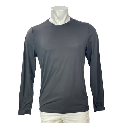 Vuori Men's Black Gray Basic Casual Long Sleeve Crew Neck T Shirt Tee Top Size M