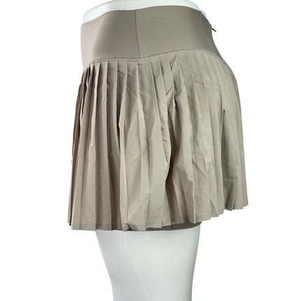 YPB Beige Pleated Activewear Tennis Athletic Skater Flared A-line Skirt Skort XL
