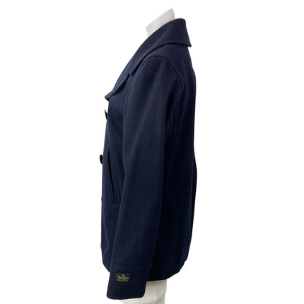 Ralph Lauren Polo Jeans Co. Navy Blue Wool Double Breasted Pea Coat Jacket Sz M