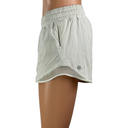 Lululemon Hotty Hot II Women's White Gym Workout Athletic Running Shorts 4 Tall