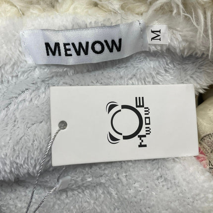 MEWOW Womens Black Faux Lamb Wool Mid Length Thick Warm Winter Coat Jacket Sz M