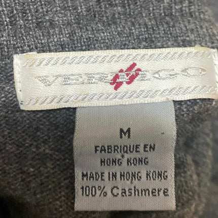 Vertigo 100% Cashmere Women's Gray Turtleneck Long Sleeve Pullover Sweater Top M
