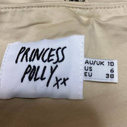Princess Polly Beige Black Sleeveless Corset Bustier Cami Camisole Crop Top 6