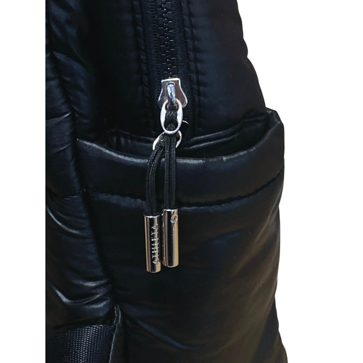 Caraa x Athleta Women's Black Quilted Puffer Style Laptop Commuter Backpack OS