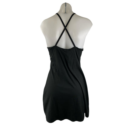 Madewell Black Sleeveless Halter Crossback Cami Camisole Mini Bodycon Dress Sz S