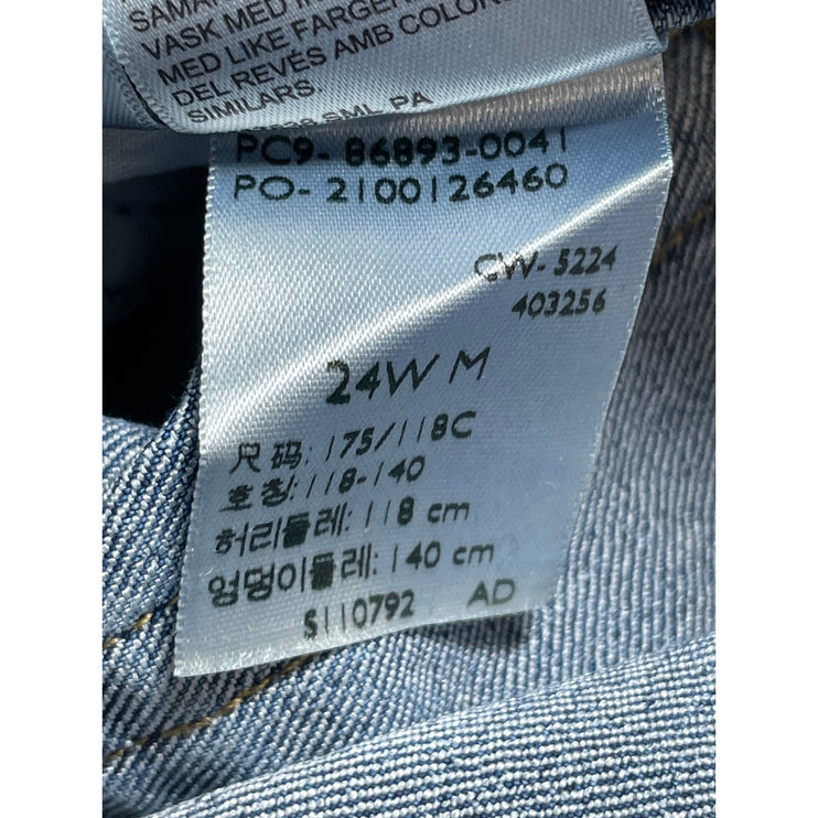 NEW Levi's Women's Blue High Rise Loose Straight Bootcut Denim Jeans Pants 24W