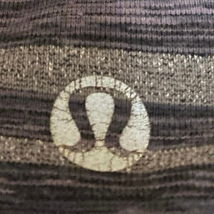 Lululemon 50 Rep Blue Striped Sleeveless Racerback Sports Bra Crop Tank Top Sz 6