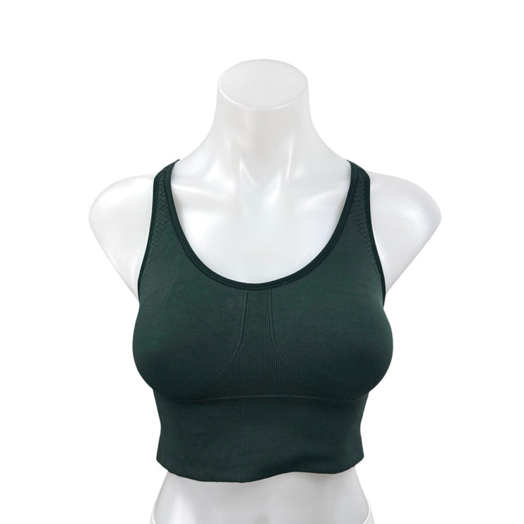 Tory Sport Black Sleeveless Racerback Activewear Sports Bra Crop Tank Top Size S
