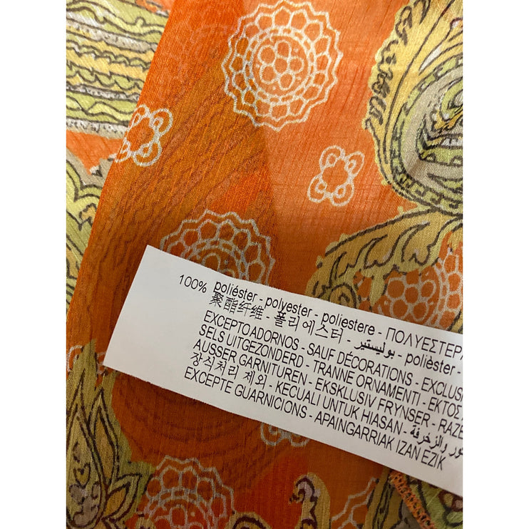 Zara Women's Multicolor Paisley Sleeveless Ruffles Asymmetric Tank Top Size XL