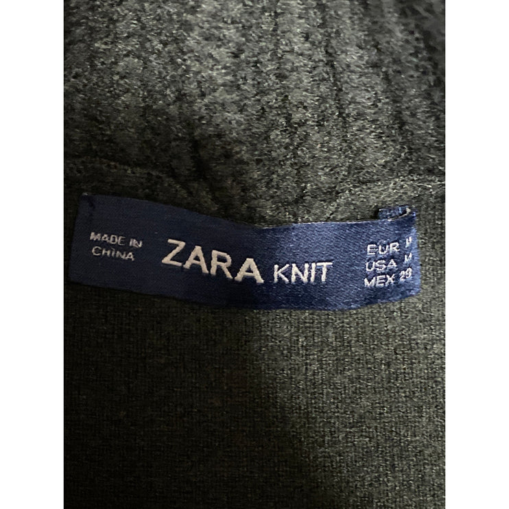 Zara Women's Green Knit Turtle Neck Sleeveless Slim Fit Tank Vest Sweater Top M