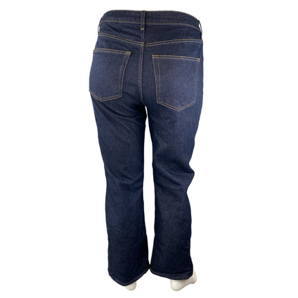 ASOS Women's Blue Dark Wash High Waisted Straight Leg Denim Jeans Size 12