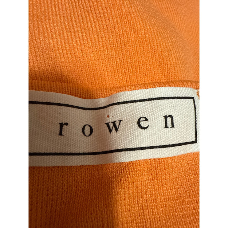 Rowen Women's Orange Sleeveless Halter Activewear Workout Yoga Tank Top Size M