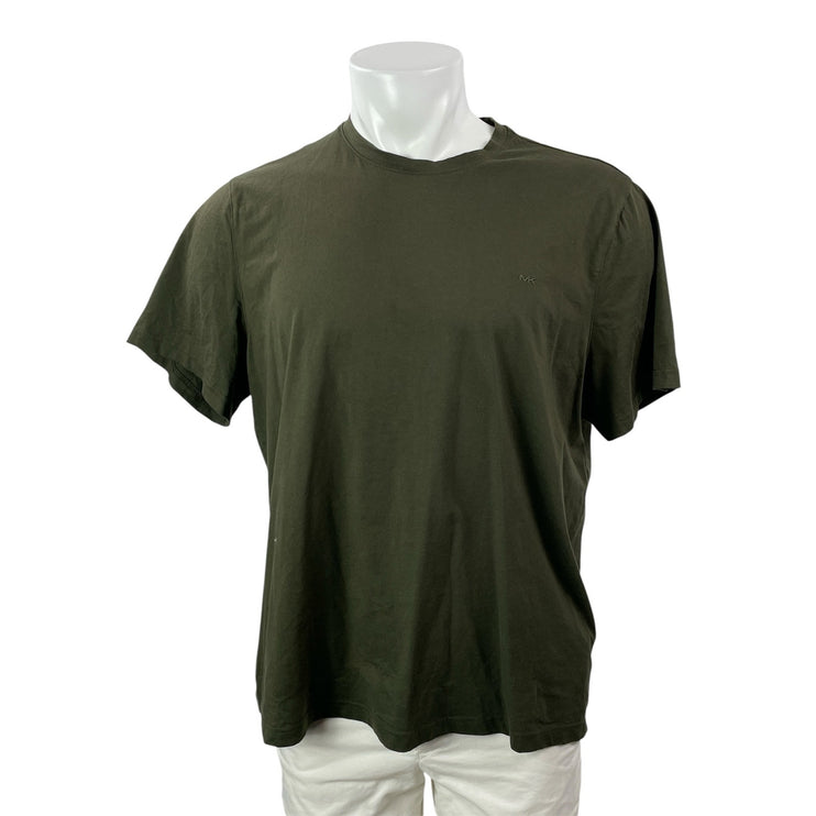 Michael Kors Men's Olive Green Short Sleeves Crew Neck Pullover  T-shirt Top XL