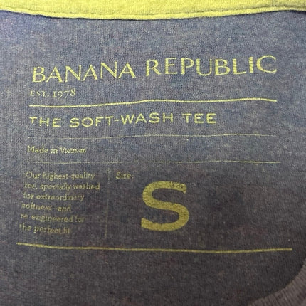 Banana Republic Soft Wash Tee Men's Blue Short Sleeve V-Neck T-Shirt Top Size S