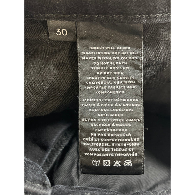 J Brand Women's Black Mid Waist Slim Fit Skinny Leg Denim Jeans Pants Size 30