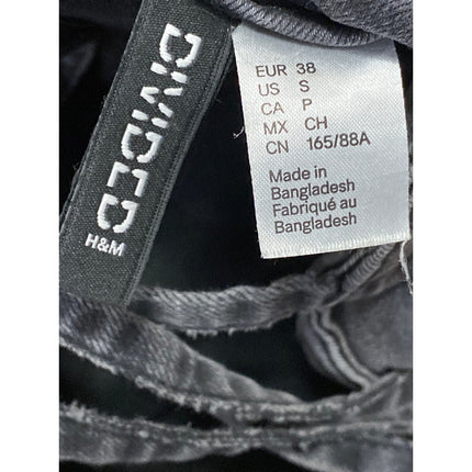 H&M Divided Womens Black Sleeveless Cami Camisole Mini Denim Jeans Tank Dress S