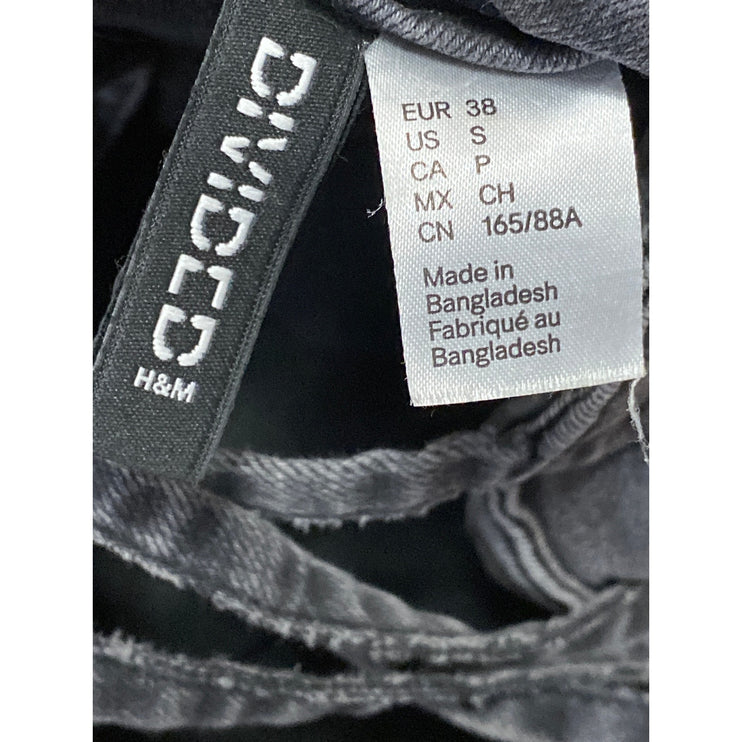 H&M Divided Womens Black Sleeveless Cami Camisole Mini Denim Jeans Tank Dress S