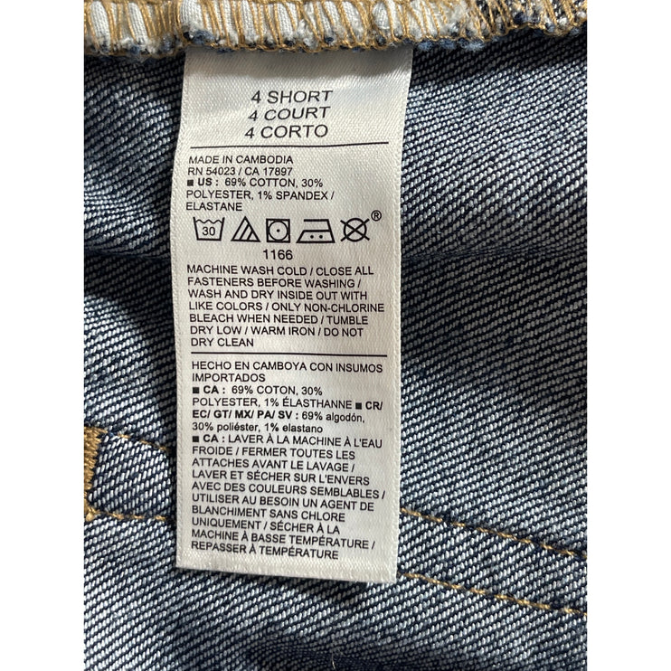 Old Navy Women's Blue Dark Wash High Rise Baggy Wide Leg Denim Jeans Pants Sz 4