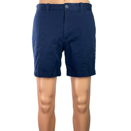 J.Crew 7" Men's Navy Blue Mid Rise Chino Khaki Straight Casual Mini Shorts 30