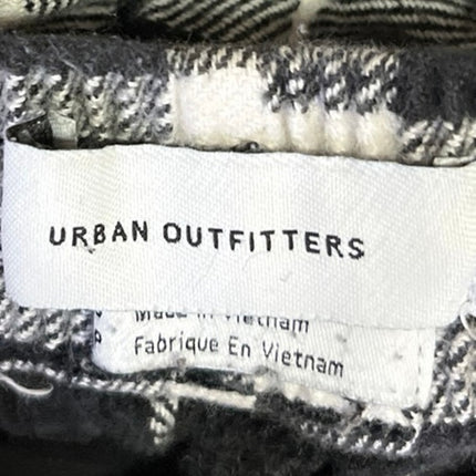 Urban Outfitters Black White Plaid Tartan High Waisted Drawstring Mini Shorts S