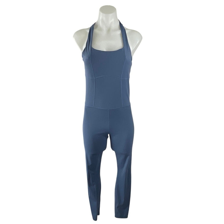 Greyson Tika Blue Sleeveless Yoga Gym Athletic Activewear Tank Romper Jumpsuit S