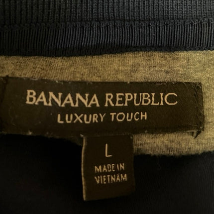 Banana Republic Luxury Touch Men's Blue Short Sleeve Collar Polo Shirt Top Sz L