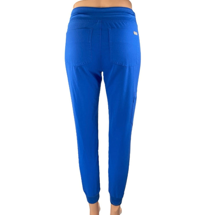 Figs Women's Blue Drawstring Mid Rise Medical Nurse Jogger Scrub Pants Size XXS