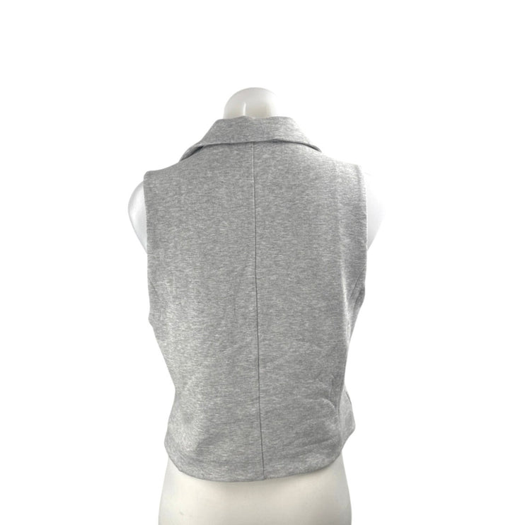 Greyson Gray Collared Sleeveless Button Down Tank  Cardigan Sweater Vest Top M