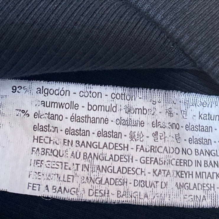 Zara Black Rib Knit Sleeveless Cami Camisole Mini Bodycon Tank Sweater Dress S