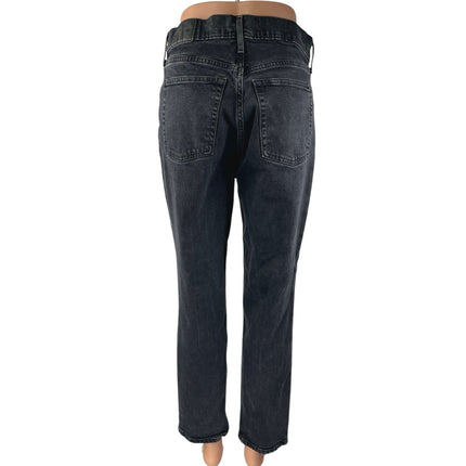Everlane Original Cheeky Black Organic Cotton Straight High Waist Denim Jeans 29