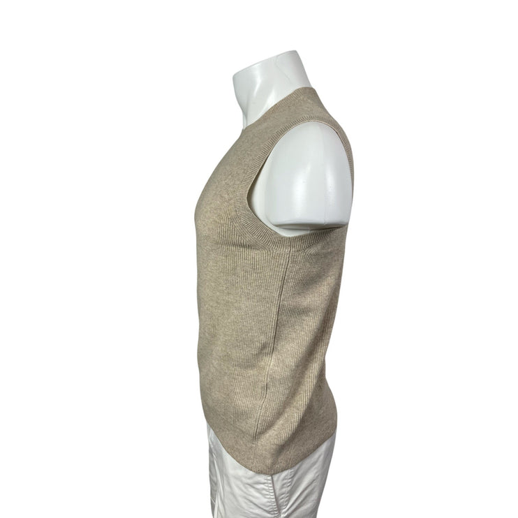 Uniqlo Gauge Ribbed Knit Men's Crew Neck Sleeveless Tank Sweater Vest Top Sz XS