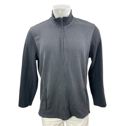 Alfani Men's Gray Long Sleeves Full Zip Fleece High Neck Sweater Jacket Size L