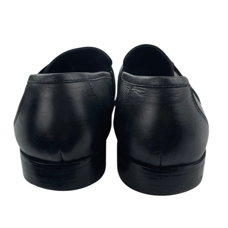 Studio Empoli Mens Black Leather Pointed Toe Slip On Loafers Dress Shoes Size 10