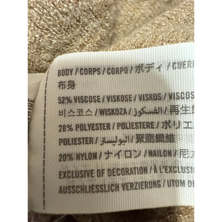 Abercrombie & Fitch Women Tan Beige Long Sleeve Mock Neck Sweater Top Size XS