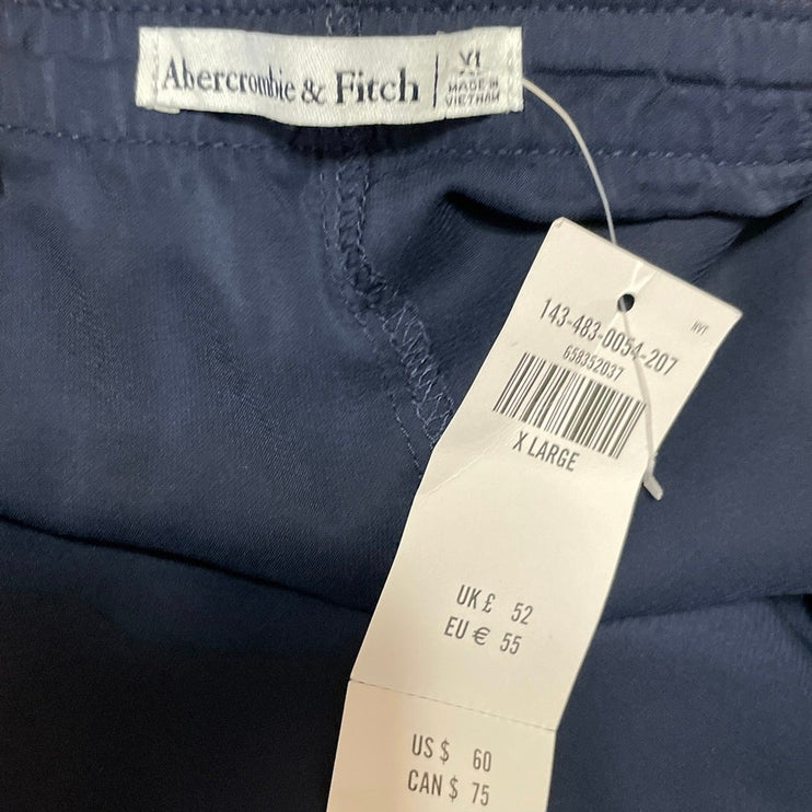 NEW Abercrombie & Fitch Women's Navy Blue High Waist Mini Skirt Skort Size XL