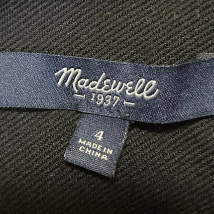 Madewell Women's Black Long Sleeve Collarless Pocket Blazer Coat Suit Jacket 4