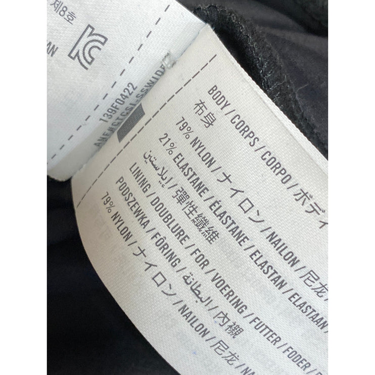 Abercrombie & Fitch Black Crew Neck Short Sleeve One Piece Bodysuit Top Size XL