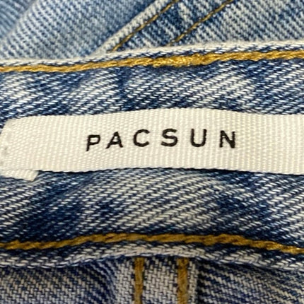 Pacsun 90's Boyfriend Blue Distressed High Waisted Straight Denim Jeans Pants 25