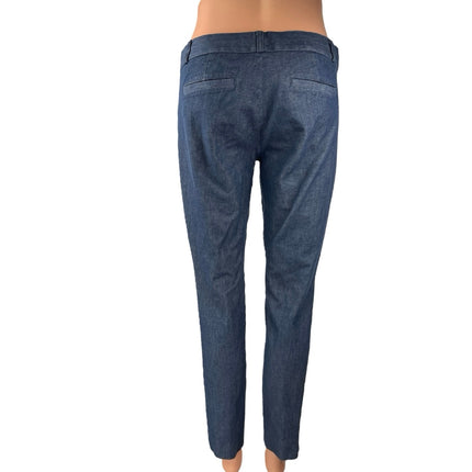 Banana Republic Sloan Women's Blue Mid Rise Straight Trousers Dress Pants Size 2