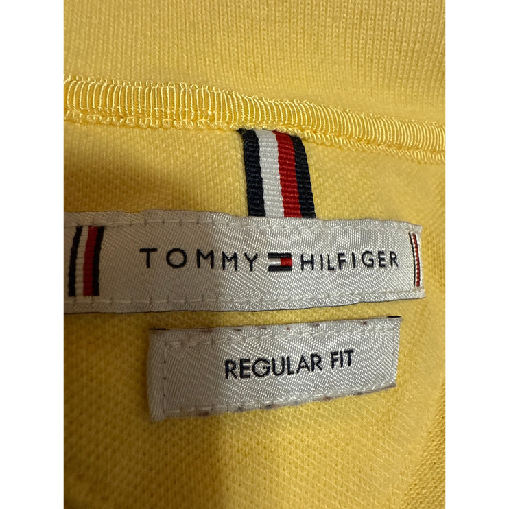 Tommy Hilfiger Women's Yellow Short Sleeve Collared Classic Polo Shirt Top Sz M