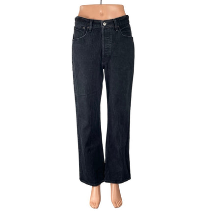 Abercrombie & Fitch The 90s Baggy Low Rise Black Wide Leg Denim Jeans Size 27
