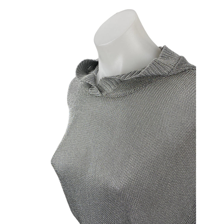 NEW Zara Women's Gray Hoodie Hooded Long Dolman Sleeve Knit Sweater Top Size S