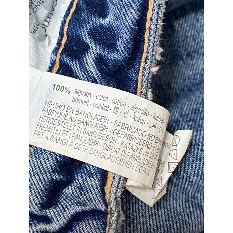 NEW Zara Women's Blue Distressed High Waisted Straight Leg Denim Jeans Size 4